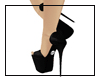 Platinum heels-black