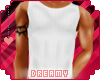 *D* White Muscle Tank