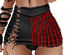 Red stripe mini skirt
