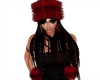 Red Fur Hat/hair