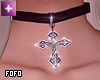 F gothic cross choker