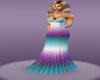 Purple and Teal Gown