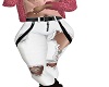 White Suspender Jeans