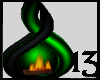 13 Black Green FirePlace