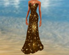Brown Gold Stars Gown