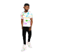 white paint splatter top