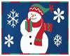 Holiday Snowman Door Mat