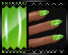 !F Shiny Green Nails
