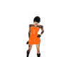 Orange Pvc Miniskirt