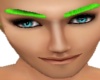 thick green eyebrows