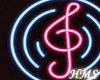 H! Neon Music Sign