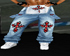 jeans cross bottoms