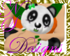 NS TEDDY Green Bow Panda