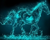 Wall Art-Blue Neon Horse