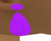 neon purple drop earring