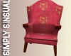 Red Vintage Velvet Chair