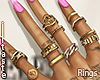 "7-11" rings ♥ in gold