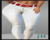 [JR]White Jeans/Red Belt