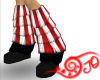 Red n White Furry Boots