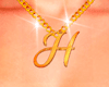 Necklace Letter H Female