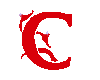 Letter C Red Sticker