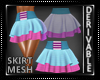 Button Mini Skirt Mesh