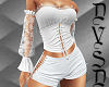 Corset&Shorts in White