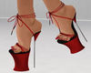 platform sandals red