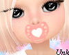 Unks Pink Heart Paci