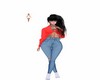 outfit haut rouge