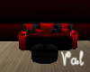 black & red Snuggle Sofa