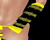 yellow black armwarmers