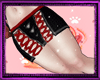 falda goth listones rojo