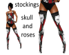 Stockings skull n roses