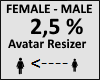 Avatar scaler 2,5%