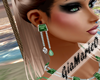 g;aztec green earrings