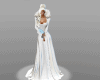 white wedding dress with