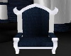 Blue White King Chair