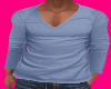 Sharp Lt Blue V Neck LS