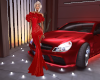 Elegant Red Leather Gown
