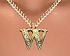W Letter Necklace (gold)