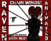 GOTH RED CHAIN WINGS!