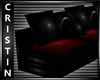 !CR Black  Red Couch Set