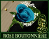 Boutonniere Rose Teal