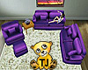 tj plush sofaset purp