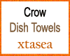 Crow Burlap Dish Towels