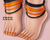 !!D Cute Feet Orange