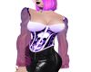 skull corset purple
