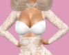 C|White lace bodysuit