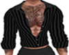 Black Open Shirt / Tats